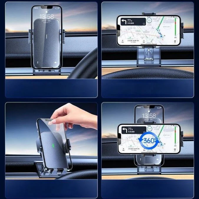 X-Auto Solar Magnetic Phone Holder for Tesla Model 3 & Model Y – Wireless Solar Charging Car Mount