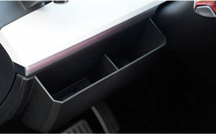 Tesla Model 3 Model Y Steering Wheel Center Console Storage Box – Custom Fit, Durable ABS Organizer