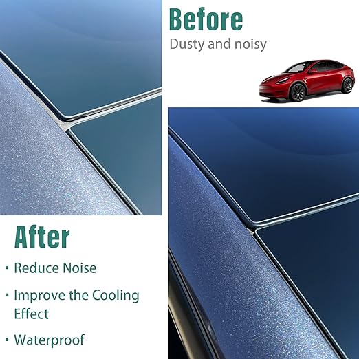Sunroof Rubber Seal Noise Reduction Strip for Tesla Model 3 & Model Y – Windproof, Dustproof, and Soundproof Weatherstrip