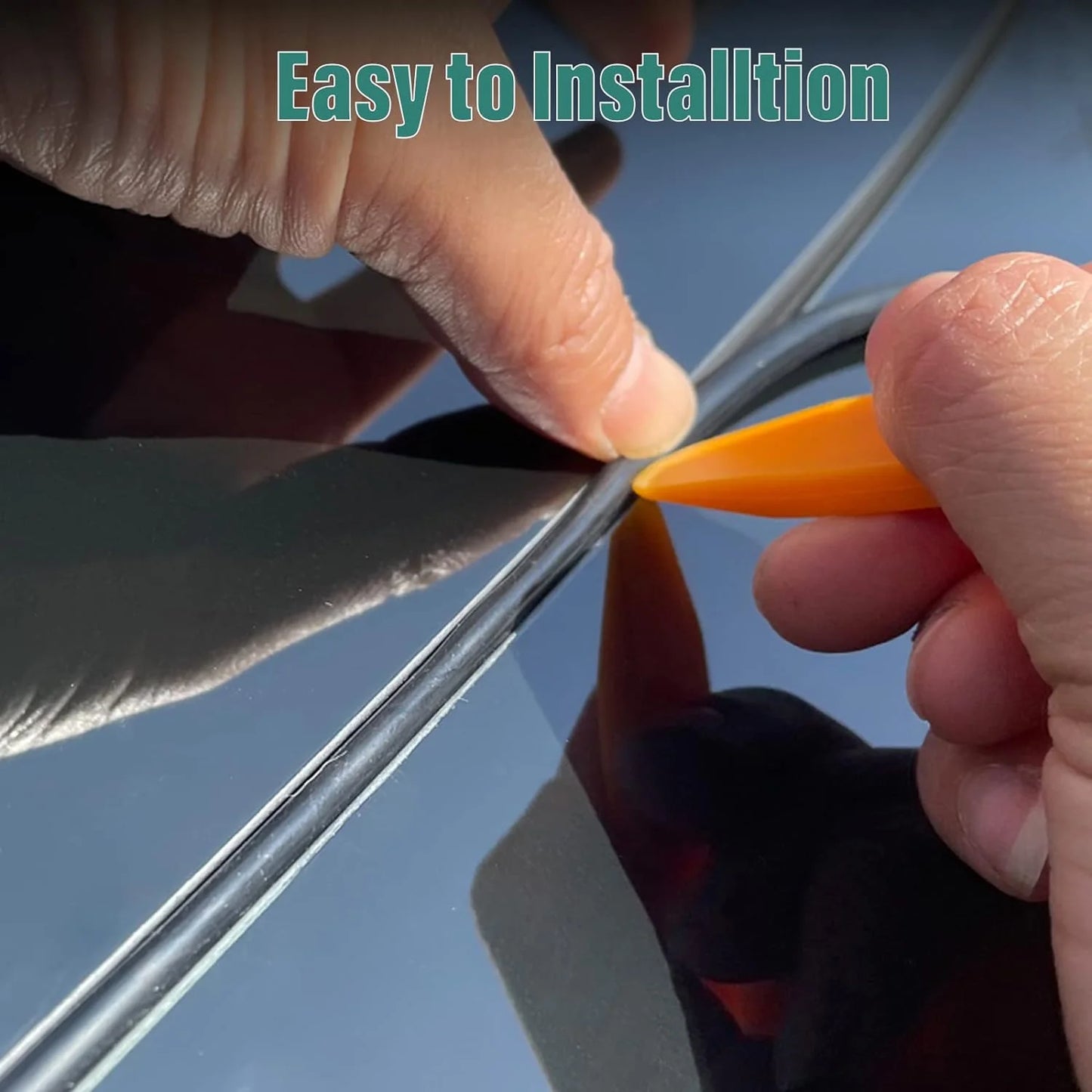 Sunroof Rubber Seal Noise Reduction Strip for Tesla Model 3 & Model Y – Windproof, Dustproof, and Soundproof Weatherstrip