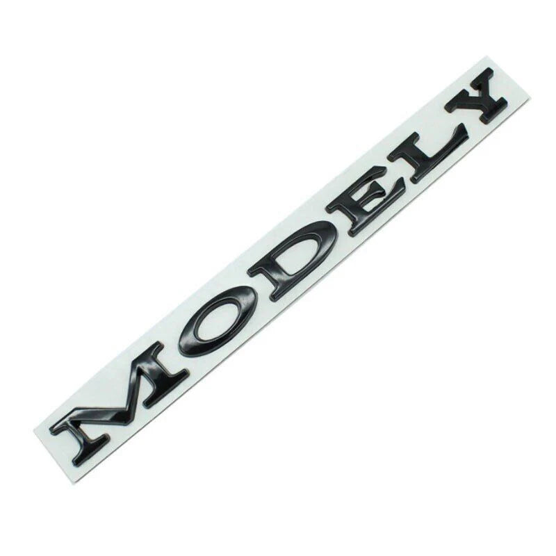 3D Tailgate Logo Letters Rear Emblem for Tesla Model 3/Y/S/X – Premium ABS Blackout TESLA Badge with 3M Adhesive