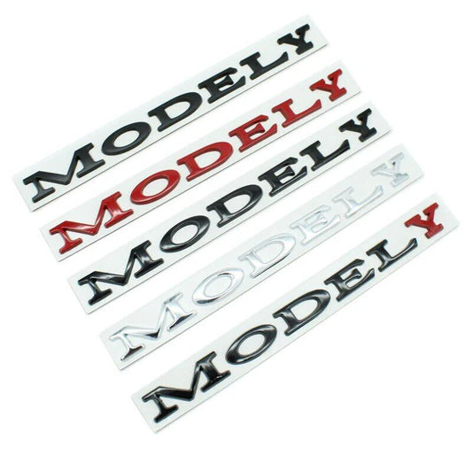 3D Tailgate Logo Letters Rear Emblem for Tesla Model 3/Y/S/X – Premium ABS Blackout TESLA Badge with 3M Adhesive