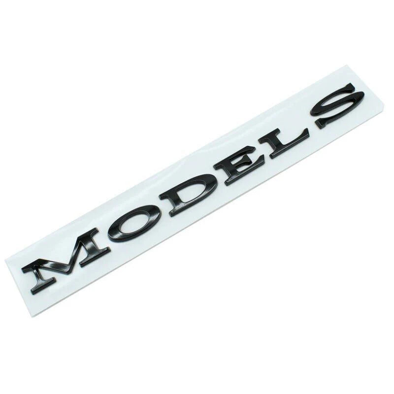 3D Tailgate Logo Letters Rear Emblem for Tesla Model 3/Y/S/X – Premium ABS Blackout TESLA Badge with 3M Adhesive