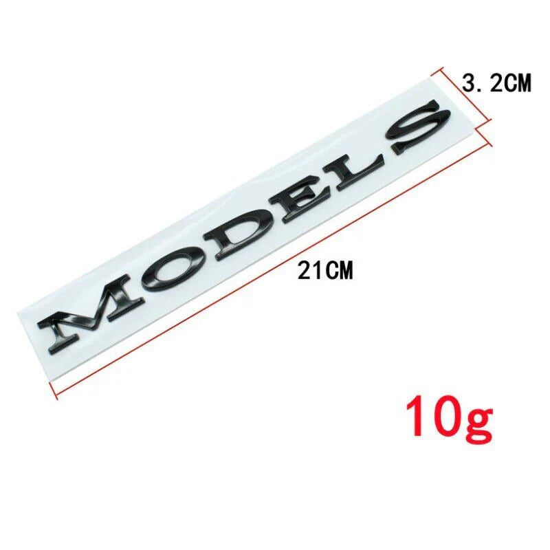 3D Tailgate Logo Letters Rear Emblem for Tesla Model 3/Y/S/X – Premium ABS Blackout TESLA Badge with 3M Adhesive