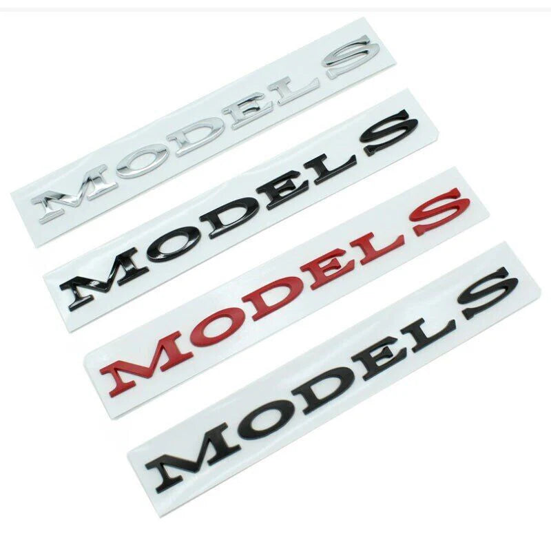 3D Tailgate Logo Letters Rear Emblem for Tesla Model 3/Y/S/X – Premium ABS Blackout TESLA Badge with 3M Adhesive