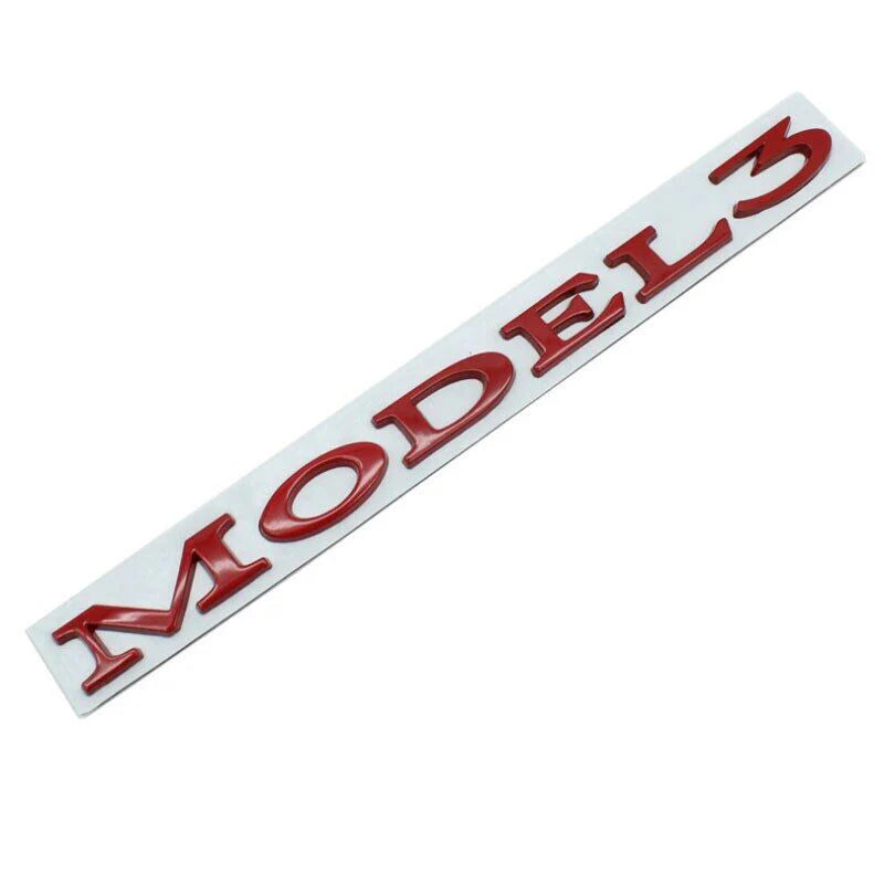 3D Tailgate Logo Letters Rear Emblem for Tesla Model 3/Y/S/X – Premium ABS Blackout TESLA Badge with 3M Adhesive