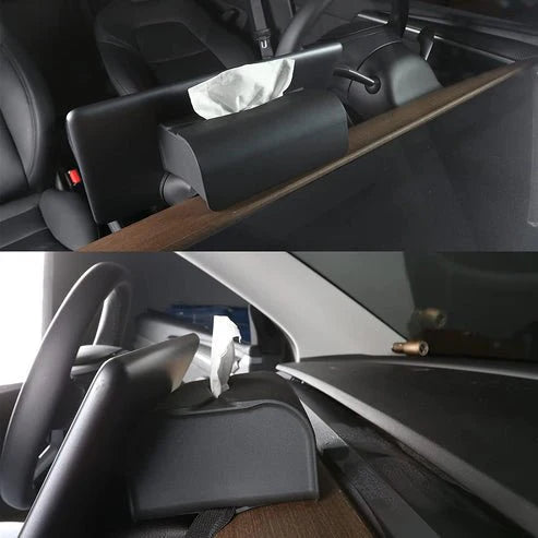 Silicone Tissue Box Holder for Tesla Model 3/Y/S/X – Custom-Fit Car Napkin Dispenser with Flexible Straps, Easy Installation & Durable Design
