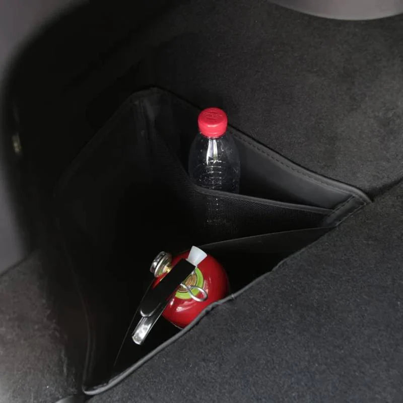X-Auto Leather Trunk Side Storage Boxes (Left & Right) for Tesla Model Y 2020–Present – Premium Organizer for Neat and Quiet Cargo Space