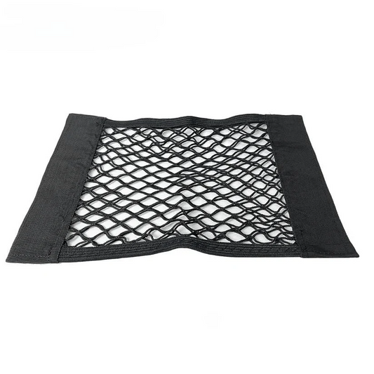 X-Auto Trunk Storage Bag Mesh Cargo Net Organizer for Tesla Model 3/Y/S/X – Expandable Car Trunk Storage with Velcro Attachment