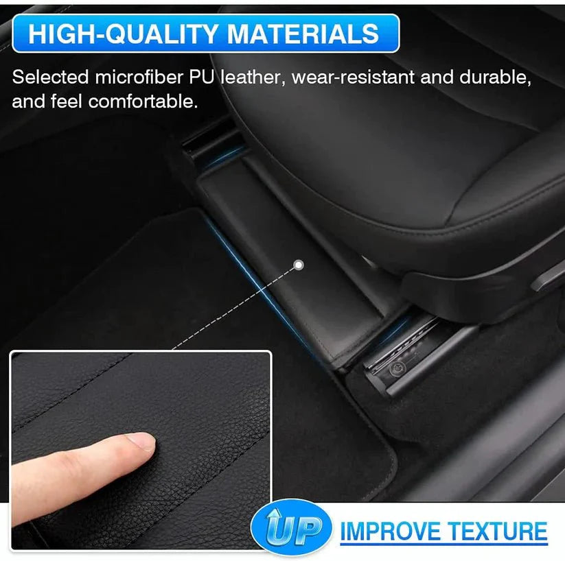 X-Auto Under Seat Storage Box for Tesla Model Y 2020–2025 | Leather Underseat Organizer Drawer, Extra Hidden Storage Compartment for Driver & Passenger Seat