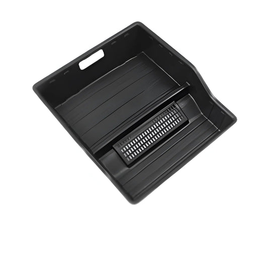 X-Auto Under-Seat Storage Box for Tesla Model Y (2020–Present) – Hidden Drawer Organizer with Air Vent Protection Cover