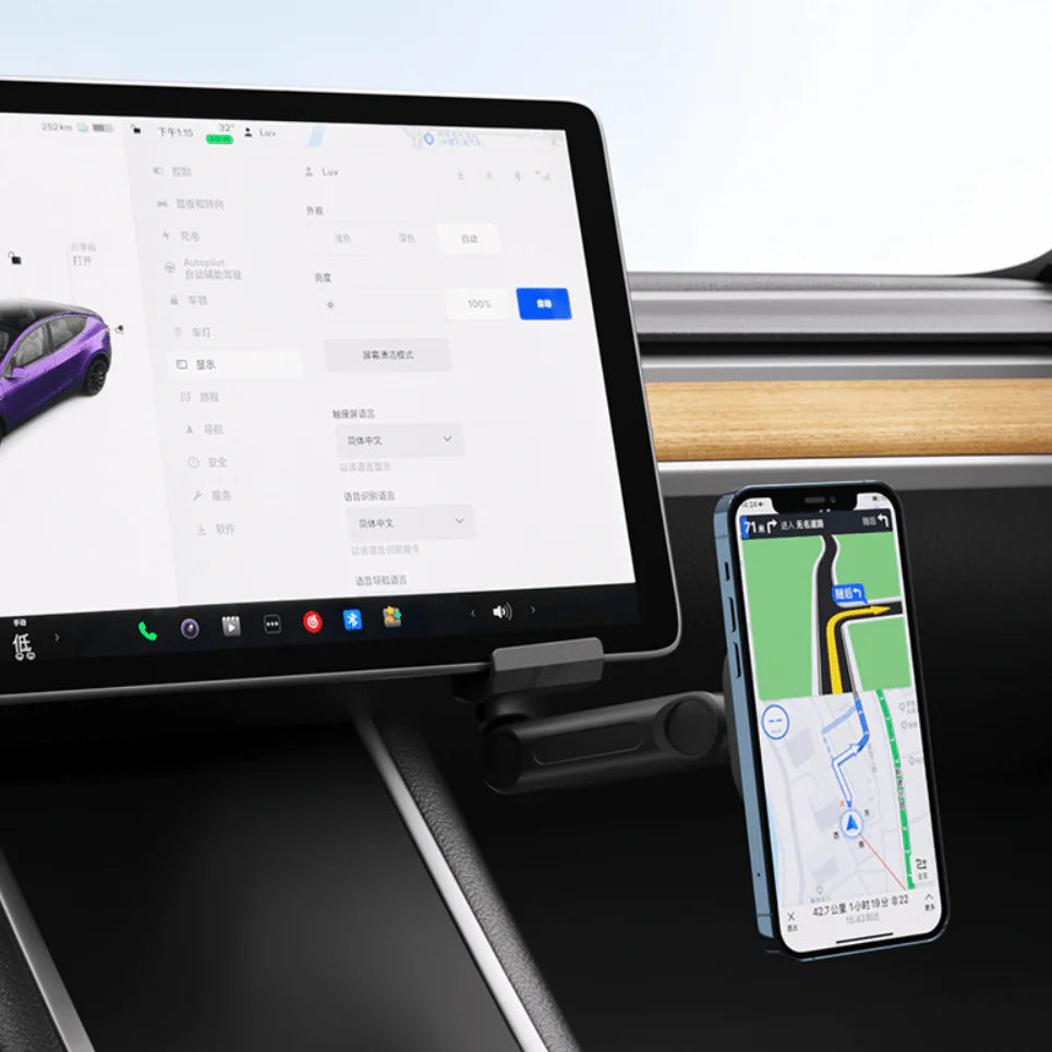 X-Auto Wireless Charging Magnetic Phone Mount for Tesla Model 3 & Model Y | 15W Fast Charger, Screen-Mounted Holder