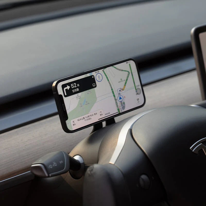TITA Bend Magnetic Phone Mount for Tesla Model 3 & Model Y | Secure Dashboard Holder with L-Shaped Magnetic Adapter & One-Handed Operation