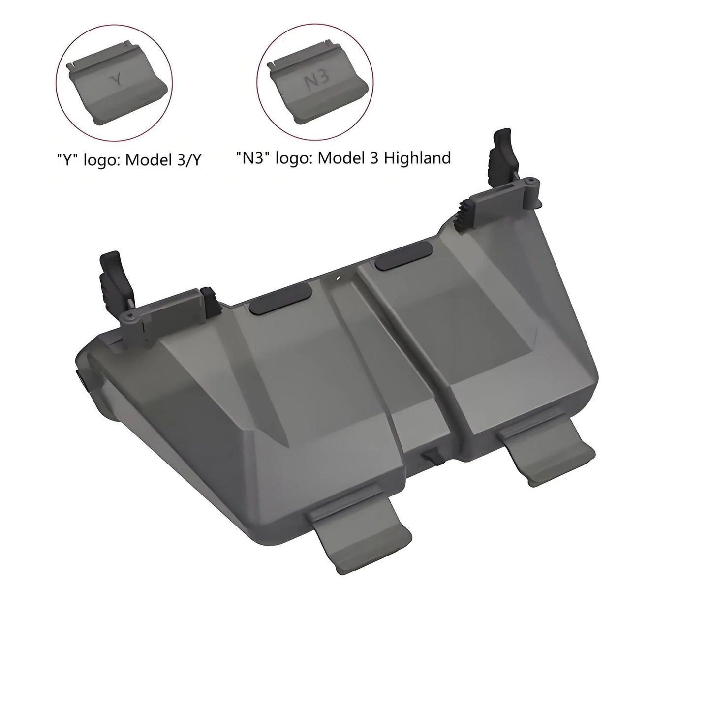 Under Screen Storage Organizer for Tesla Model 3 Highland (2024–Present) & Model Y (2020–Present) – Hidden Dashboard Compartment Box