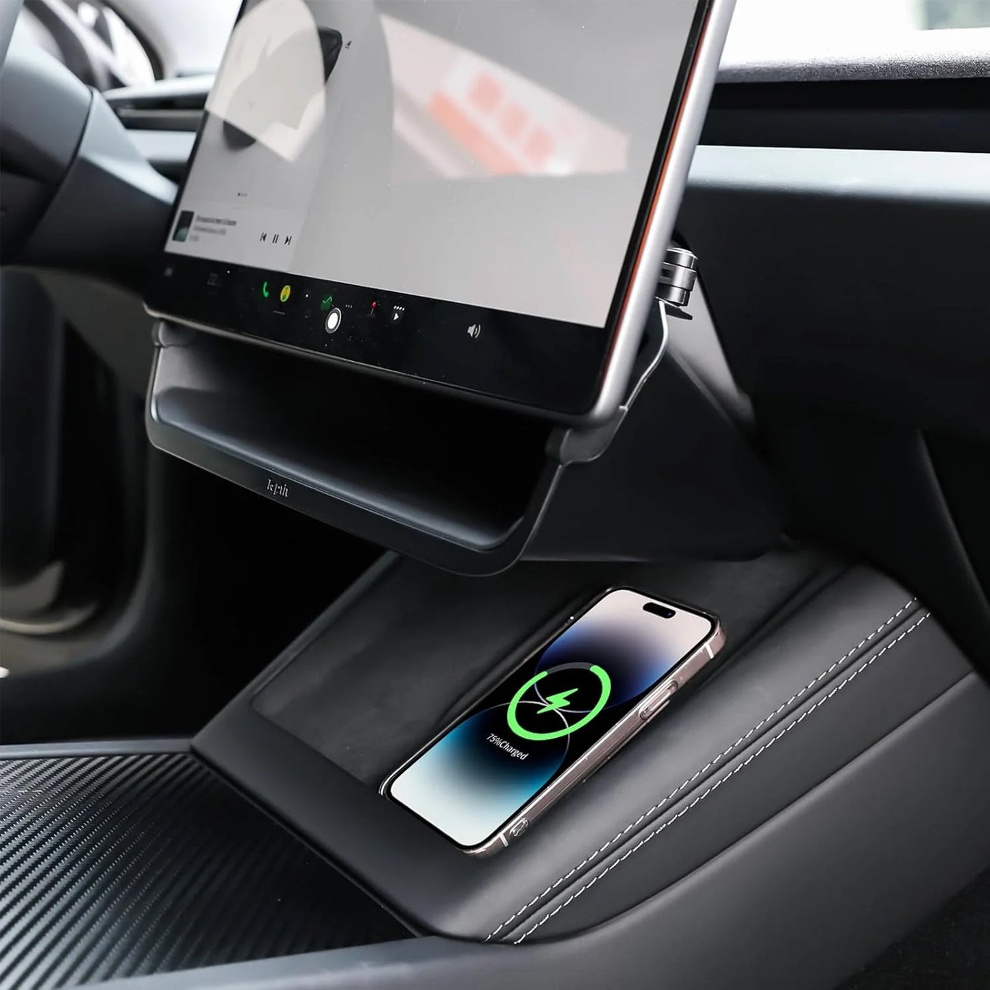 Under Screen Storage Organizer for Tesla Model 3 Highland (2024–Present) & Model Y (2020–Present) – Hidden Dashboard Compartment Box