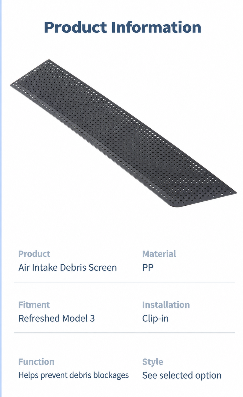 Air Intake Debris Screens - English product details 6