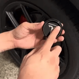 LED Wheel Hub Light Caps with Kinetic Power Generator for Tesla Model 3/Y/S/X (Set of 4) – Battery-Free Glowing Center Caps for Enhanced Safety and Style
