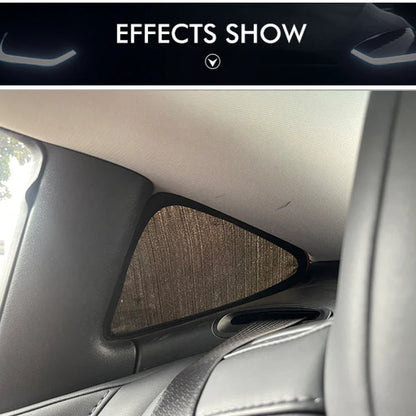 Nylon UV Protection Triangle Sunshade Net for Tesla Model 3 & Model 3 Highland – Side Window Sun Shade Mesh