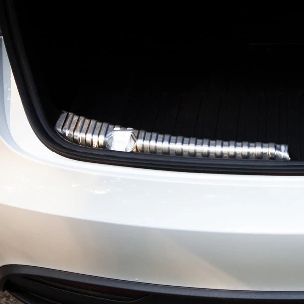 Tesla Model 3 Highland Rear Trunk Door Sill Protector – Stainless Steel Cargo Threshold Guard (2024+)