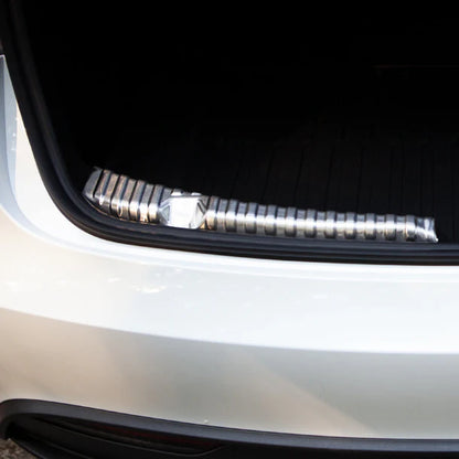 Tesla Model 3 Highland Rear Trunk Door Sill Protector – Stainless Steel Cargo Threshold Guard (2024+)