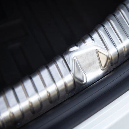 Tesla Model 3 Highland Rear Trunk Door Sill Protector – Stainless Steel Cargo Threshold Guard (2024+)