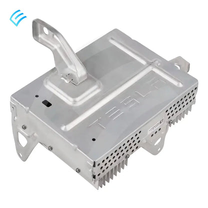 OEM Tesla Model 3 external audio amplifier 1079748-00-F, top cover with mounting bracket