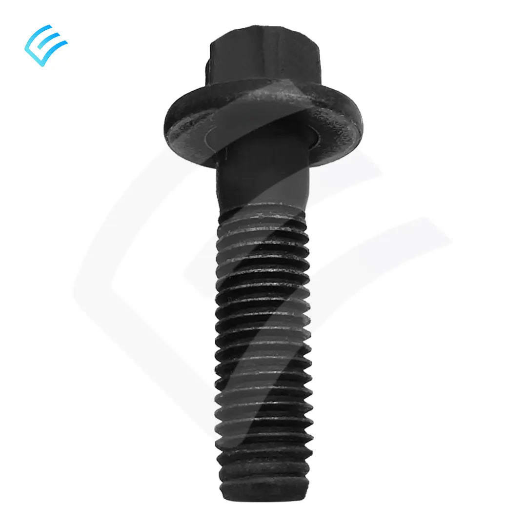 OEM Tesla Bolt TE M12-1.75x45 (1088969-00-B) black flange hex bolt, side view