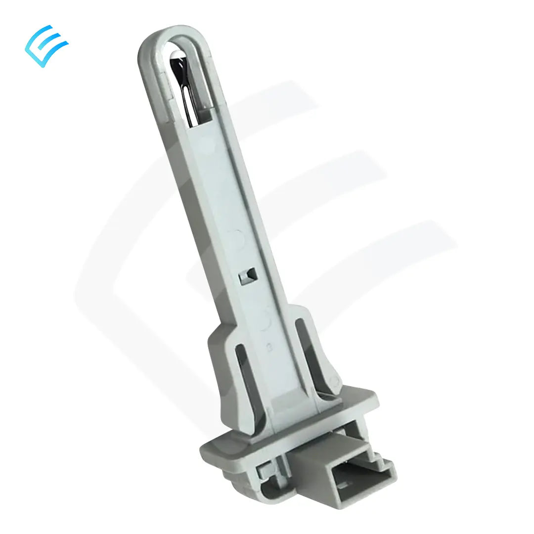 Evaporator temperature sensor, upright front view showing long plastic probe and metal sensing element