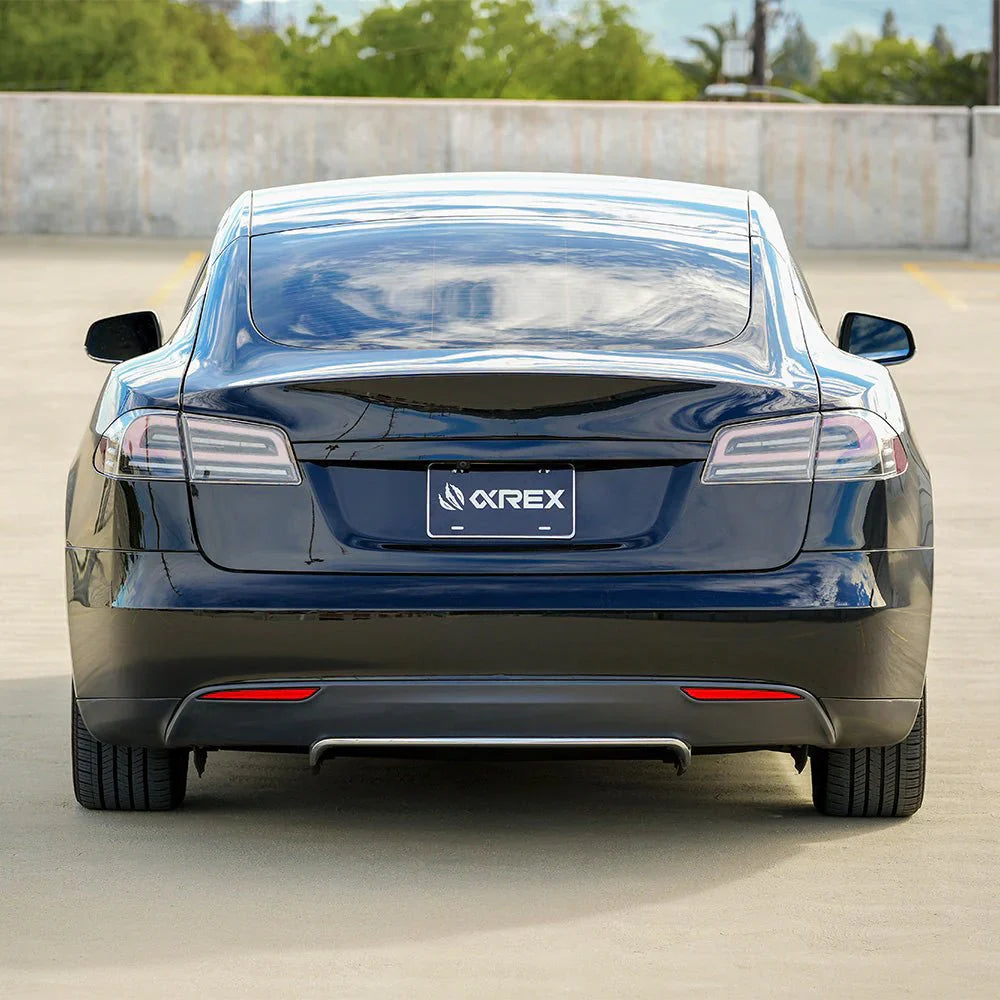 AlphaRex LUXX-Series LED Tail Lights Black/Red for Tesla Model S 2012-2021 – Full LED Sequential Signals & Activation Lights