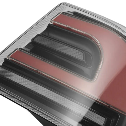 AlphaRex LUXX-Series LED Tail Lights Black/Red for Tesla Model S 2012-2021 – Full LED Sequential Signals & Activation Lights