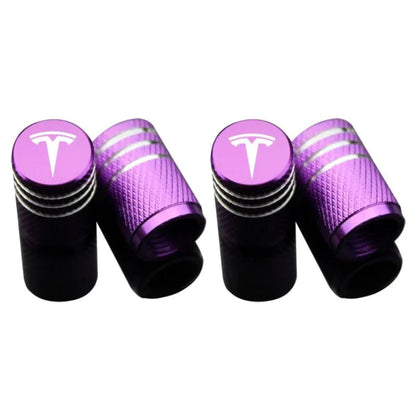 Premium Aluminum Valve Stem Caps for Tesla Model 3, Model Y, Model S, Model X (Set of 4) – Anti-Corrosion Tire Air Caps, Black Finish