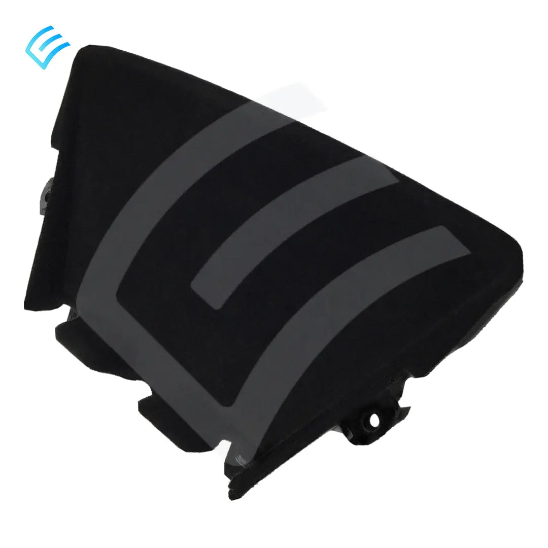 Tesla Model 3 rear view mirror glare shield in black UltraBlack finish, front angled view
