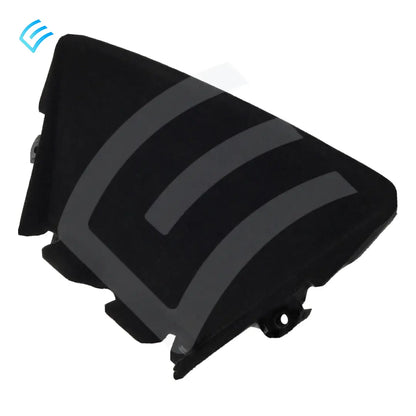 Tesla Model 3 rear view mirror glare shield in black UltraBlack finish, front angled view