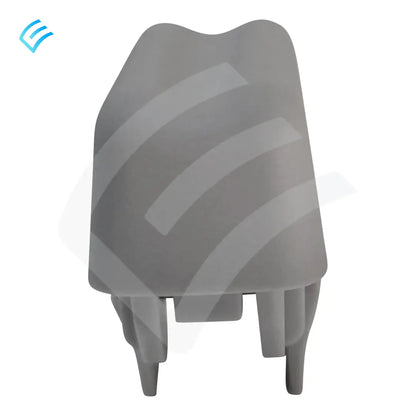 Tesla Model 3 / Model Y sun visor magnetic check component, angled side profile showing mounting tabs