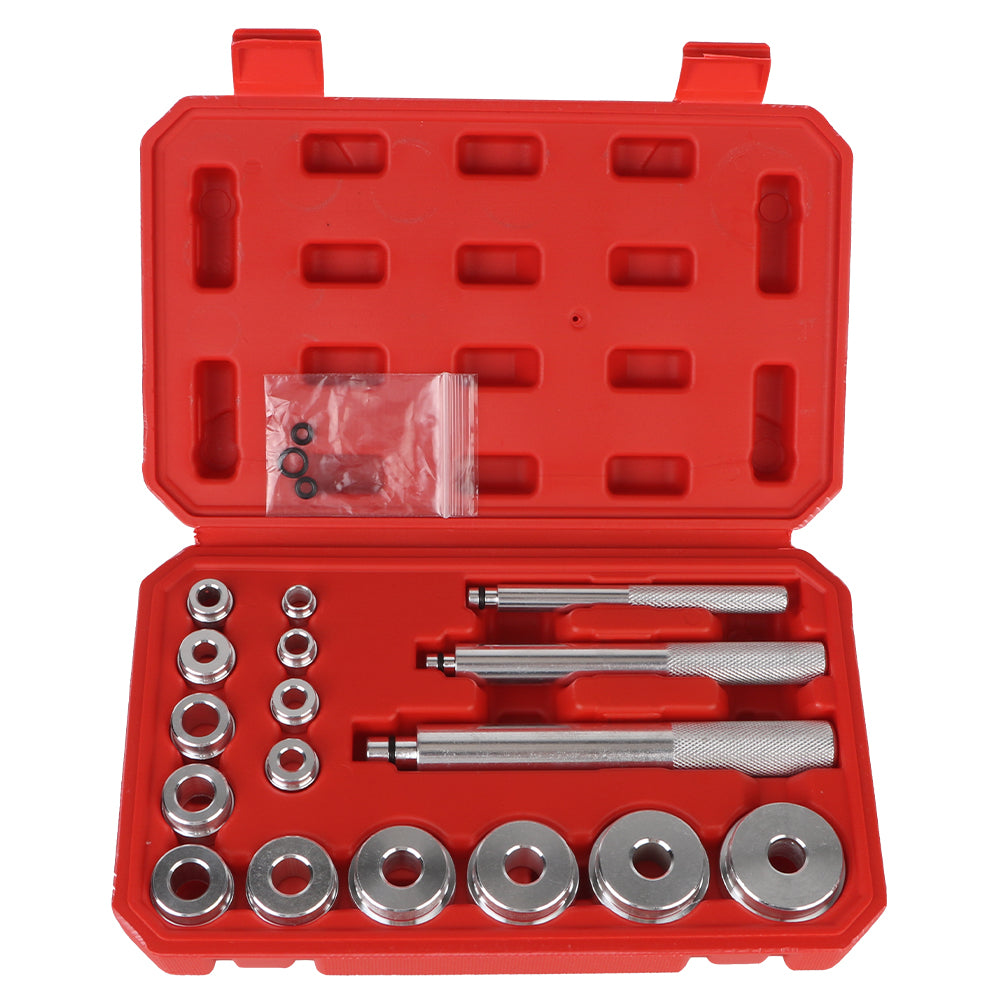 17-Piece Bearing Disassembly Tool Kit, A versatile adapter with a range of sizes (10mm-38mm) suitable for various wheel bearings and seals.