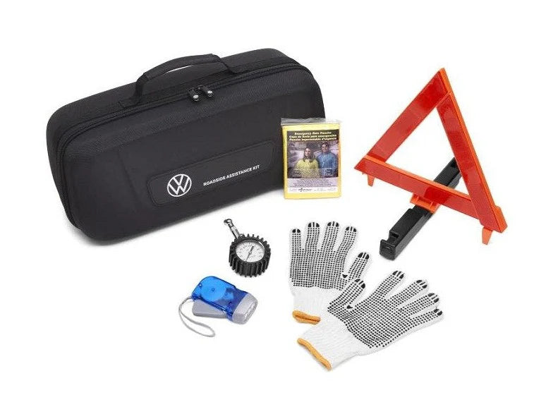 EV Roadside Assistance Kit – Emergency Safety Kit for Electric Vehicle Owners, Including Flashlight, Warning Triangle & Tire Pressure Gauge