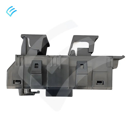 Driver window switch side profile showing mounting tabs and housing shape for Cybertruck door panel