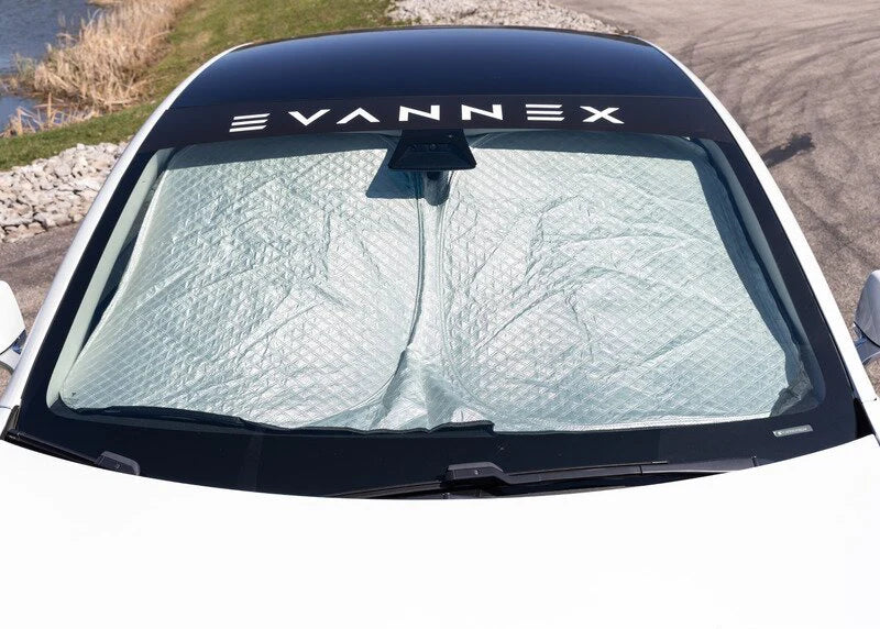 Front Foldable Windshield Sunshade for Tesla Model 3 (2017–2024) | Heat & UV Blocking, Custom Fit, 4-Layer Insulation