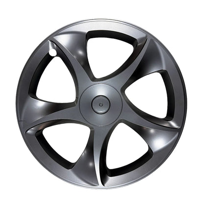 19-Inch Razor Style Crossflow Wheel Covers for Tesla Model Y Juniper 2025+ – Matte Black ABS Snap-On Hubcaps for OEM 19” Wheels (Set of 4)