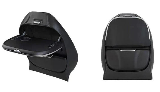 Seatback Foldable Table with Wireless Charging for Tesla Model 3 & Model Y (Rear Seat Work & Dining Tray)