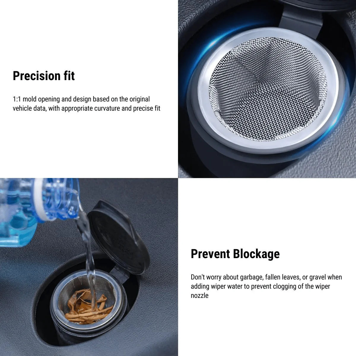 Windshield Washer Fluid Filter for Tesla Model 3 & Model Y – Anti-Clogging Wiper Water Filter, Easy-Clean Design, Radiator Cap Compatible