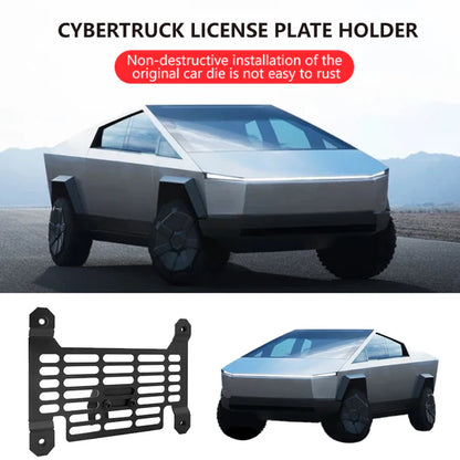 Cybertruck Aluminum Alloy License Plate Frame – Lightweight, Corrosion-Resistant License Plate Bracket for Tesla Cybertruck