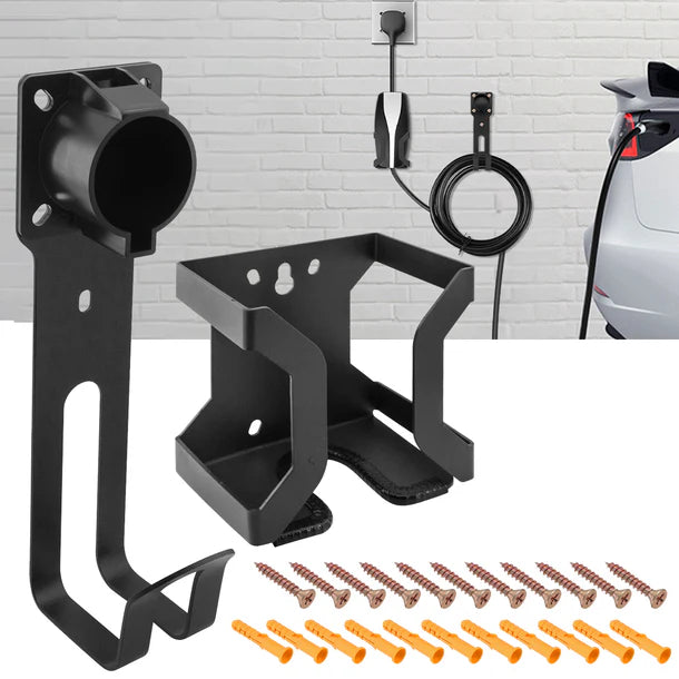 Aluminum Alloy EV Charger Wall-Mount Holder – U.S. Standard for Tesla Model 3 / Model Y / Model 3 Highland / Model Y Juniper / Model X / Model S / Cybertruck