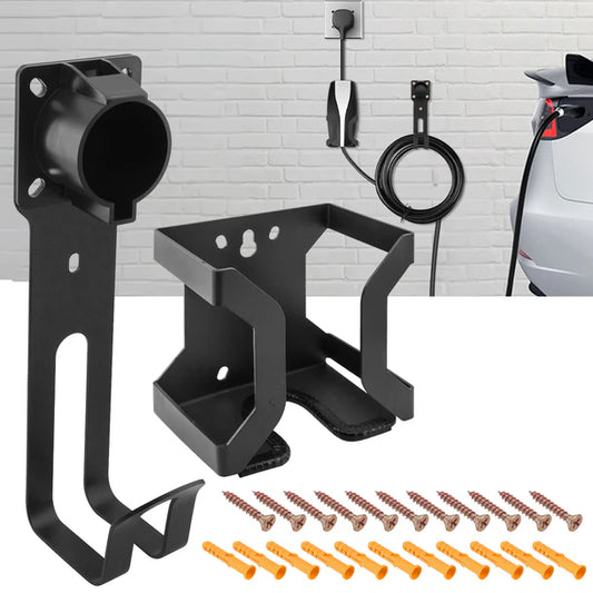 Aluminum Alloy EV Charger Wall-Mount Holder – U.S. Standard for Tesla Model 3 / Model Y / Model 3 Highland / Model Y Juniper / Model X / Model S / Cybertruck