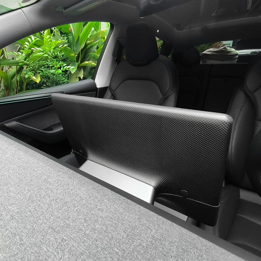 Real Dry Carbon Fiber Touchscreen Center Cover for 2024+ Tesla Model 3 Highland – 1x1 Plain Weave Gloss Screen Frame Protector Interior Trim Overlay
