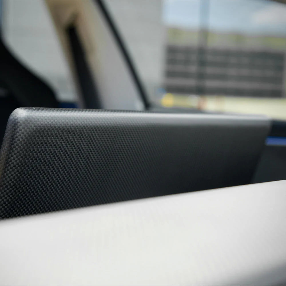 Real Dry Carbon Fiber Touchscreen Center Cover for 2024+ Tesla Model 3 Highland – 1x1 Plain Weave Gloss Screen Frame Protector Interior Trim Overlay