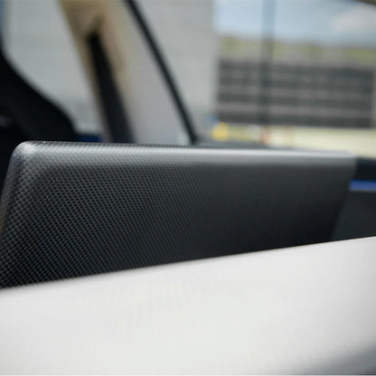 Real Dry Carbon Fiber Touchscreen Center Cover for 2024+ Tesla Model 3 Highland – 1x1 Plain Weave Gloss Screen Frame Protector Interior Trim Overlay