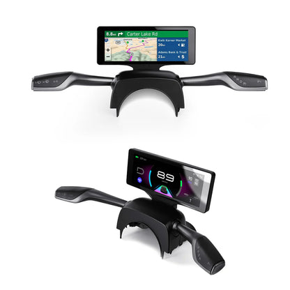Gear Shift Stalk & 7" Dashboard Display with Wireless Apple CarPlay & HiCar for Tesla Model 3 (2023–2026) & Model Y (2025–2026 Juniper) – Plug & Play Instrument Cluster Retrofit Kit