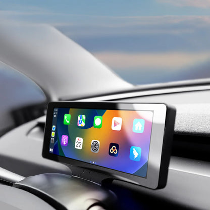 Gear Shift Stalk & 7" Dashboard Display with Wireless Apple CarPlay & HiCar for Tesla Model 3 (2023–2026) & Model Y (2025–2026 Juniper) – Plug & Play Instrument Cluster Retrofit Kit
