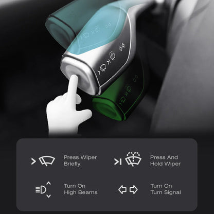 Gear Shift Stalk & 7" Dashboard Display with Wireless Apple CarPlay & HiCar for Tesla Model 3 (2023–2026) & Model Y (2025–2026 Juniper) – Plug & Play Instrument Cluster Retrofit Kit